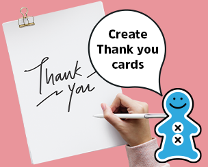 Create thank you cards