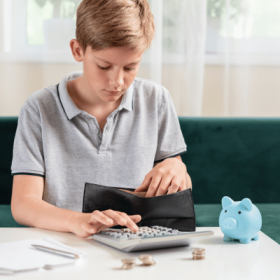 boy with wallet