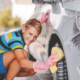 wash a car